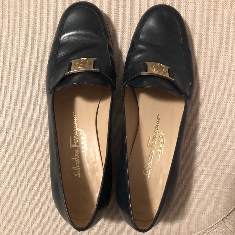 Navy blue loafers